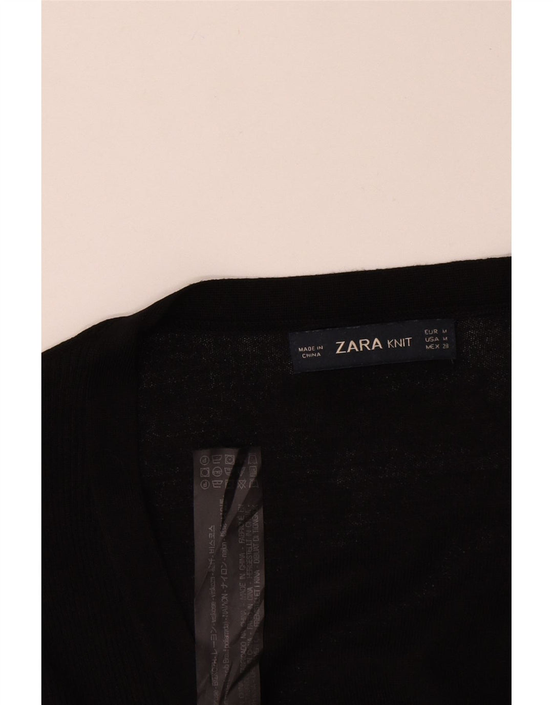 Женский кардиган Zara UK 12, средний черный вискоза