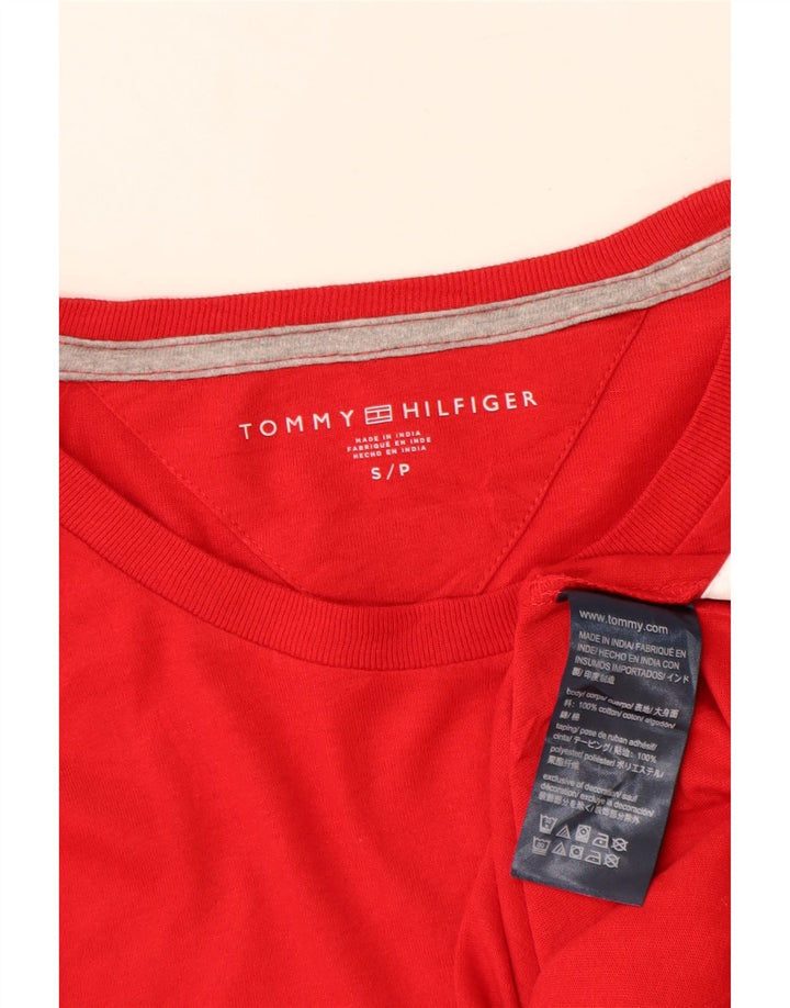 Tommy Hilfiger Мужской топ с рисунком, длинный рукав, маленький красный хлопок