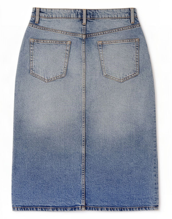 Женская джинсовая юбка Zara Medium W28 Синяя