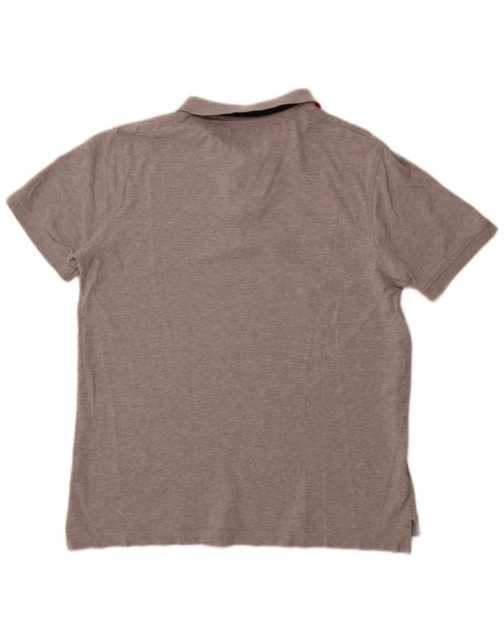 TOMMY HILFIGER Мужская рубашка-поло приталенного кроя XL, серый хлопок