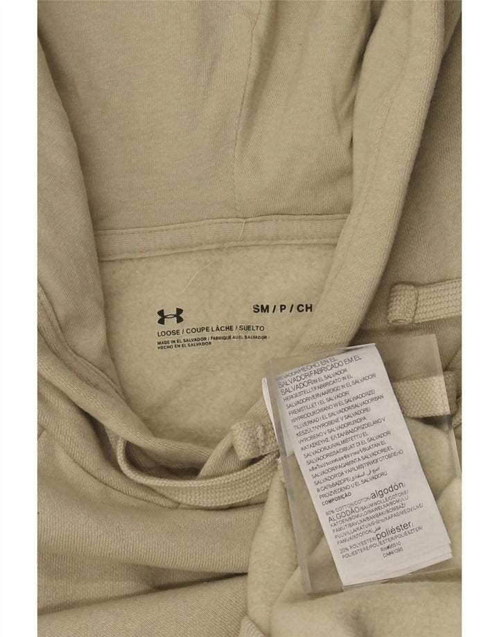 Мужской джемпер с капюшоном Under Armour, маленький бежевый, хлопок