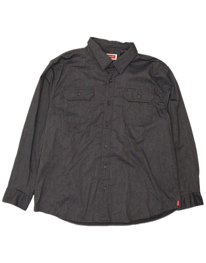 Мужская рубашка Wrangler 2XL серая, хлопок