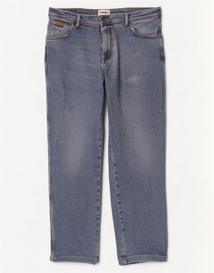 Мужские прямые джинсы Wrangler W36 L32, синий хлопок