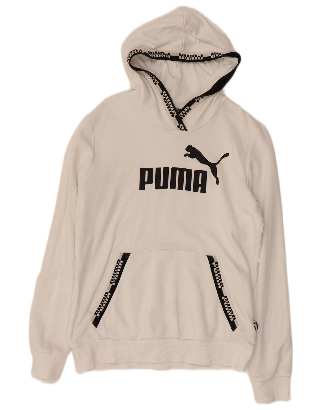 Женский джемпер с капюшоном PUMA UK 14, средний белый хлопок