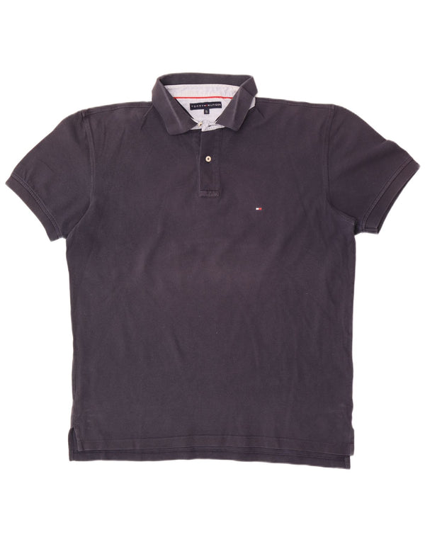 Мужская рубашка-поло Tommy Hilfiger XL, темно-синяя, хлопок