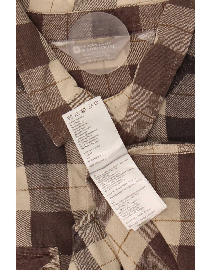 Мужская фланелевая рубашка Mountain Warehouse 2XL, коричневая клетка, хлопок