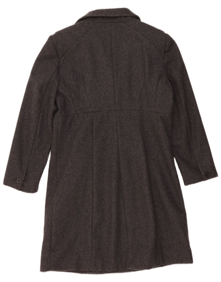 Женское двубортное пальто Zara UK 16, большое, серое, шерстяное