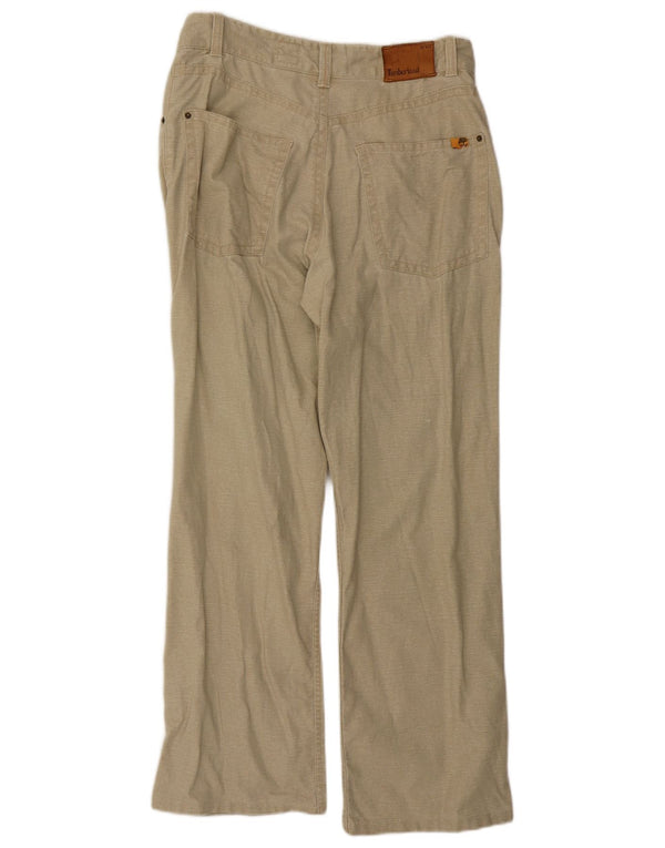 Мужские прямые повседневные брюки Timberland W32 L28, бежевый хлопок