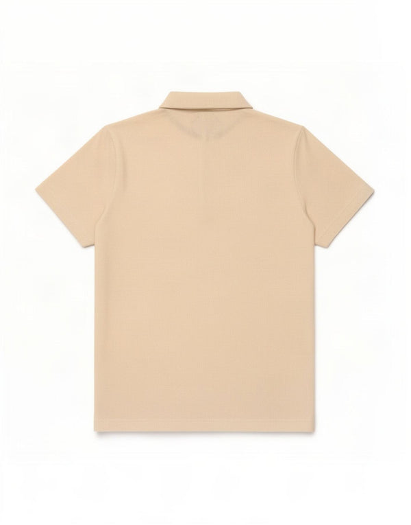 Adidas Mens Polo Shirt Large Beige Colourblock Cotton