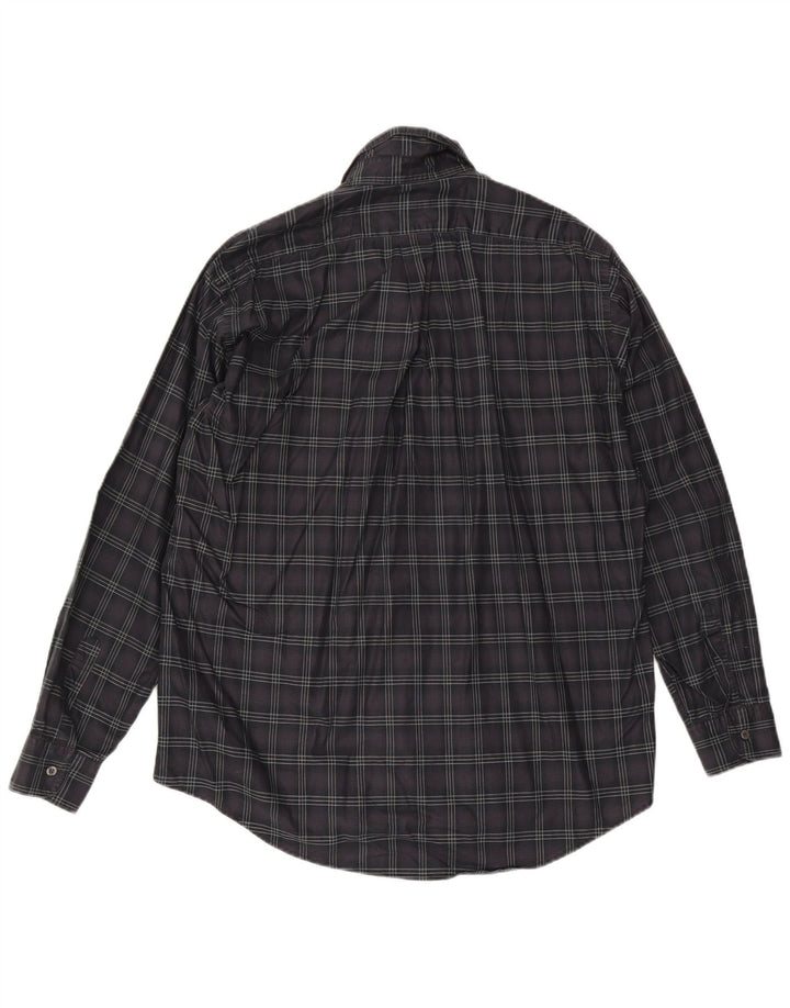 Мужская рубашка Trussardi 2XL серая в клетку из хлопка