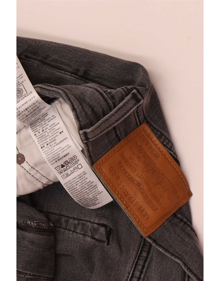 Мужские зауженные зауженные джинсы Levi's 512 W34 L32 Серые хлопковые
