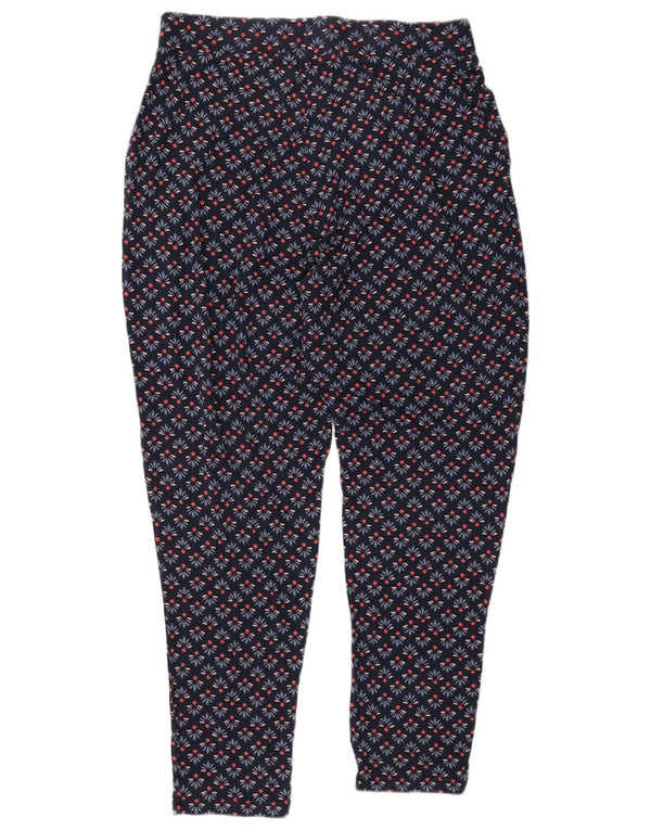 Женские узкие брюки Marks & Spencer UK 12 Medium W30 L30 Темно-синие с цветочным принтом