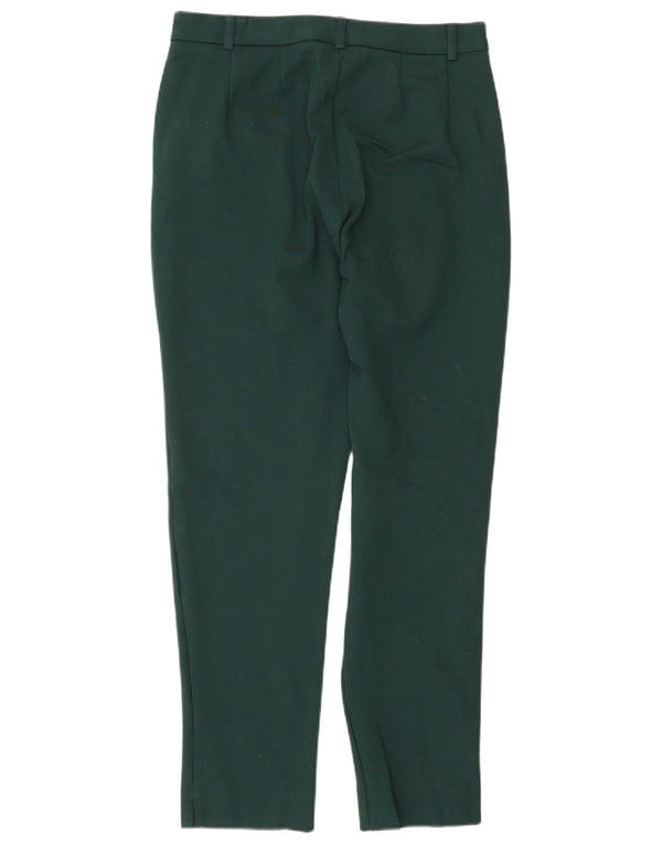 Женские костюмные брюки Marks & Spencer UK 10, маленькие W27 L27, зеленые классические
