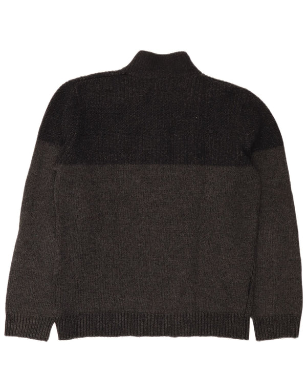 Мужской джемпер с воротником на пуговицах Massimo Dutti XL, серый в крапинку