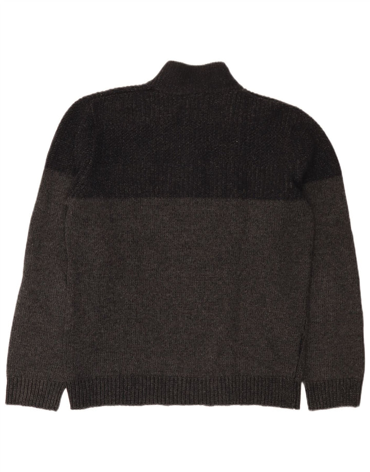 Мужской джемпер с воротником на пуговицах Massimo Dutti XL, серый в крапинку