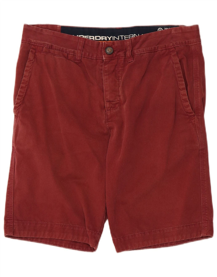 Мужские шорты-чиносы Superdry, маленькие W32, темно-бордовые, хлопок