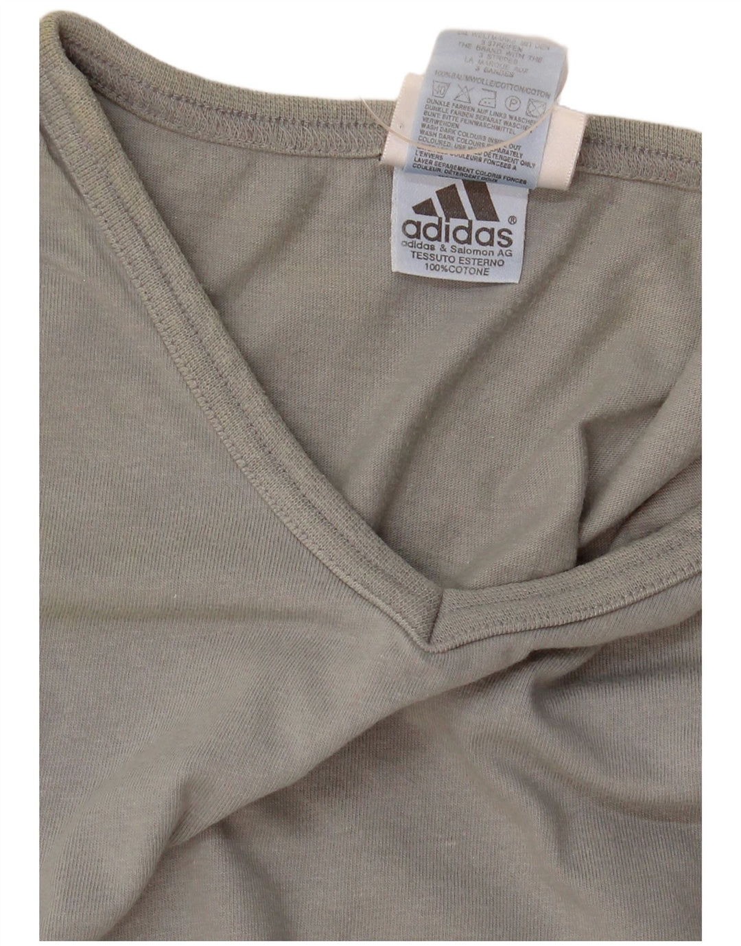 Женская футболка Adidas Top UK 12 Medium Grey Хлопок