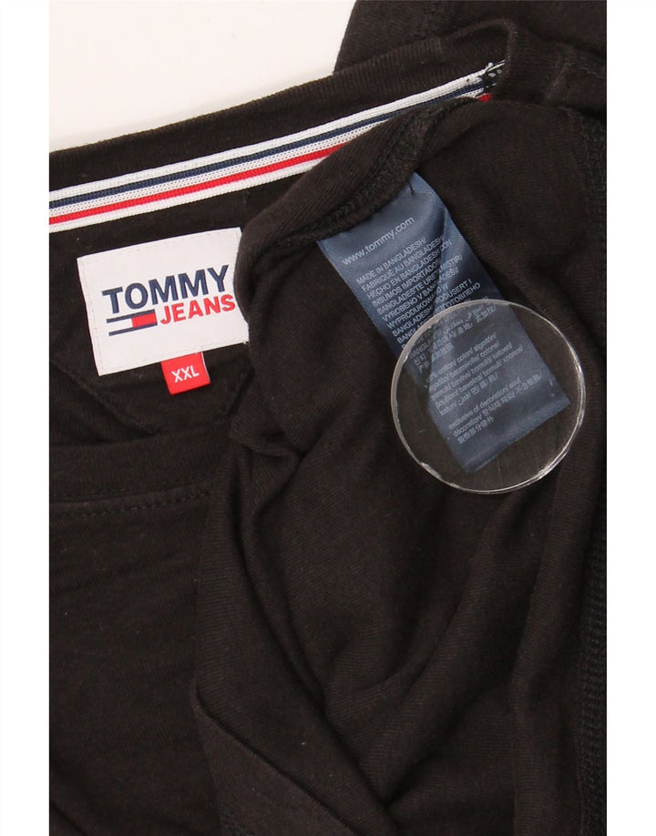 TOMMY HILFIGER Мужской топ с длинным рукавом 2XL, черный хлопок