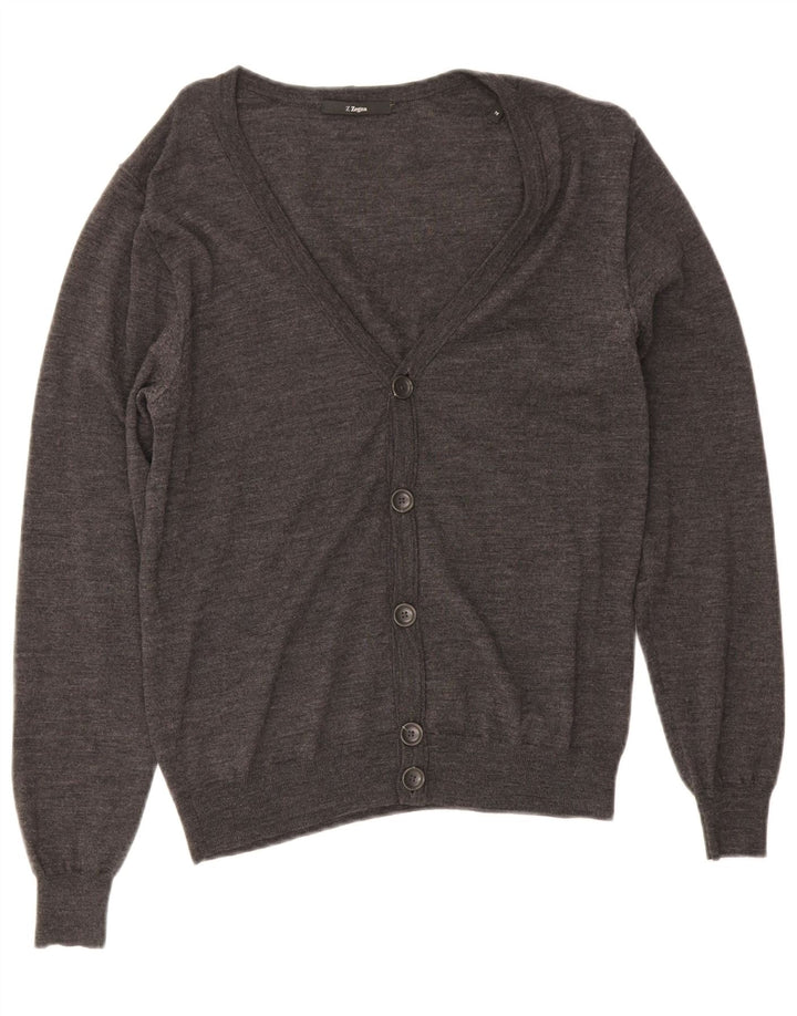 Женский кардиган Z ZEGNA, США 6, шерсть среднего серого цвета