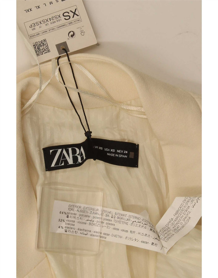 Женское пальто Zara UK 6 XS, белый полиэстер