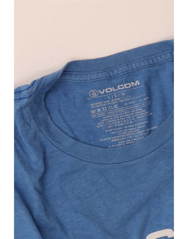 Volcom Мужская футболка с рисунком, большой синий хлопок