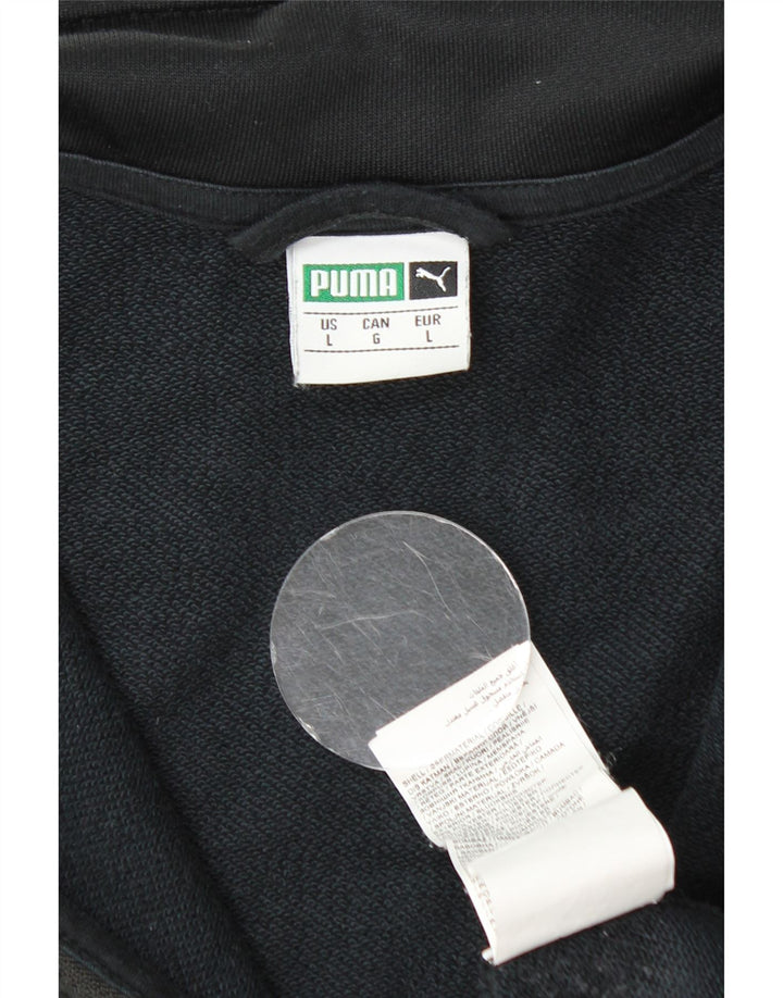 Мужской спортивный костюм Puma, большая черная полиэстеровая куртка с цветными блоками