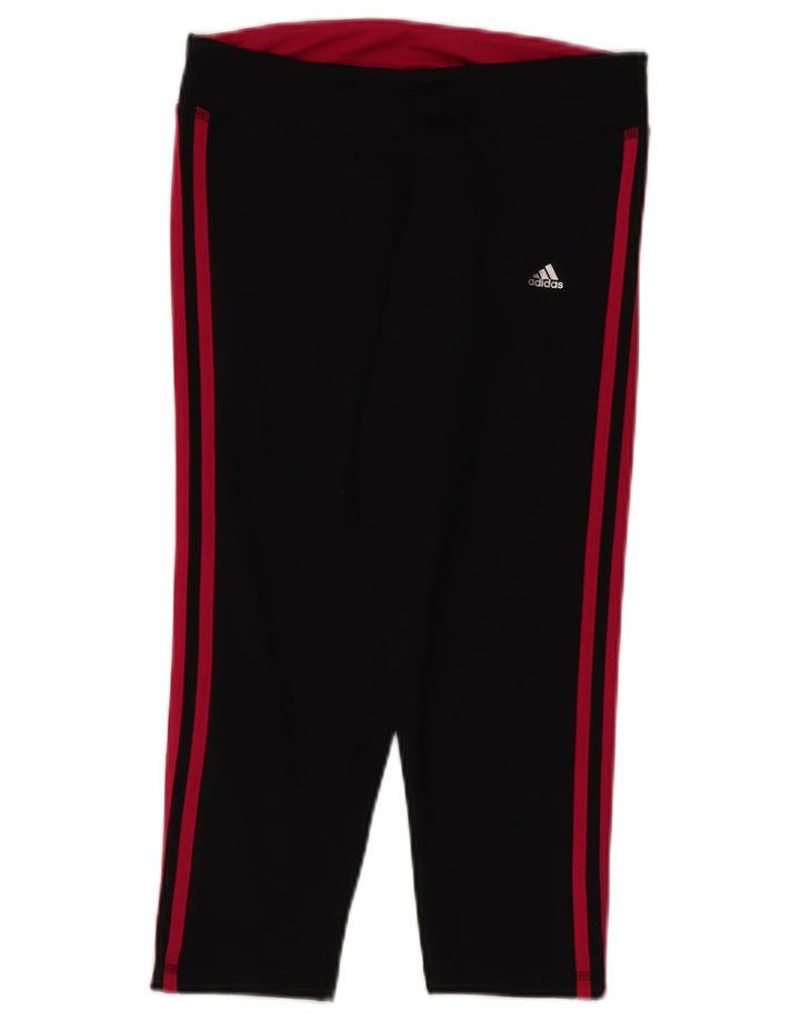 Женские укороченные леггинсы Adidas Climalite UK 12/14, средний черный полиэстер