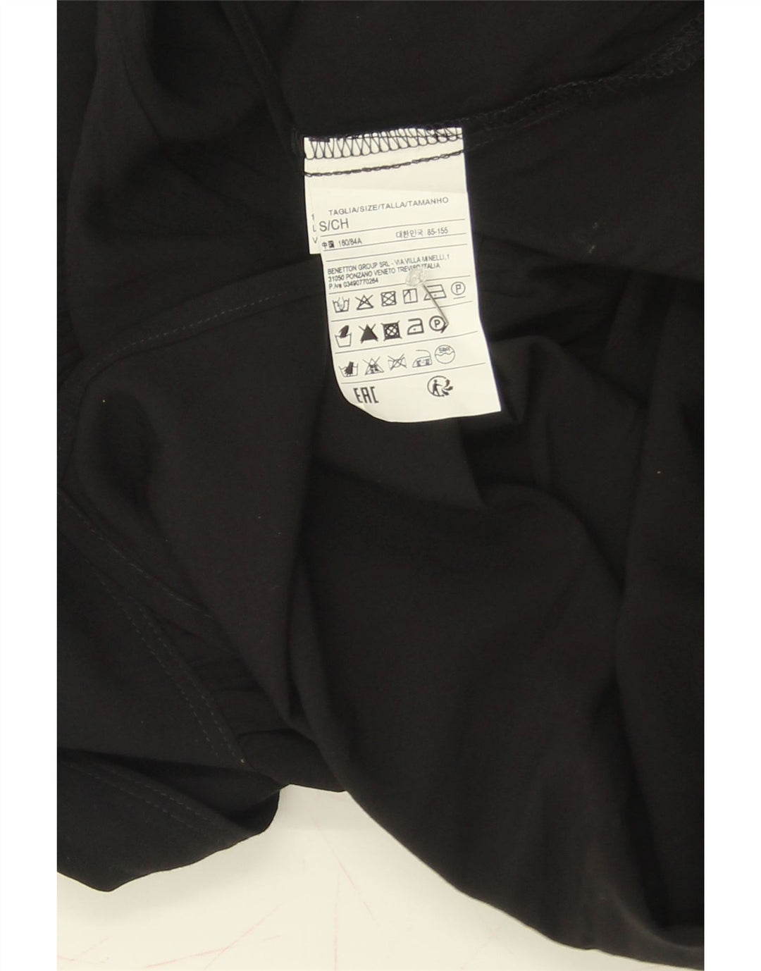 BENETTON Womens Oversized Short Sleeve Shirt UK 10 Small Black Viscose Vintage Benetton and Second-Hand Benetton from Messina Hembry 
