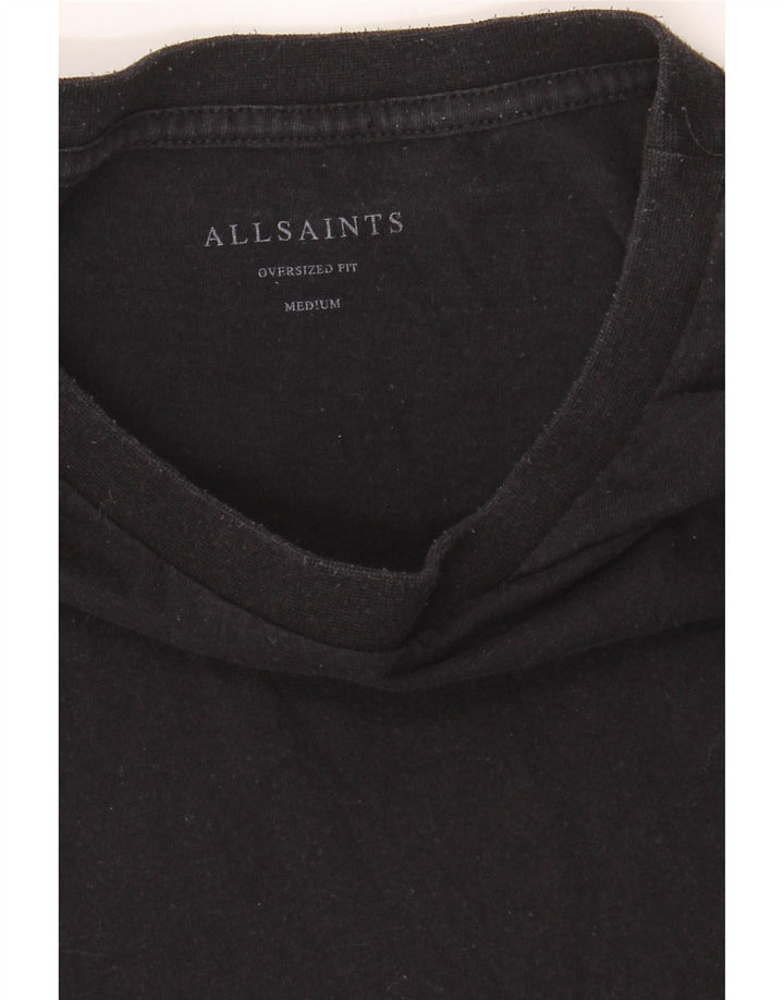 ALL SAINTS Mens Oversized T-Shirt Top Medium Black Cotton Vintage All Saints and Second-Hand All Saints from Messina Hembry 