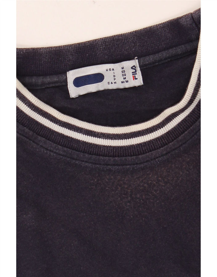 Мужская футболка с рисунком FILA Top IT 50 Medium Navy Blue Хлопок