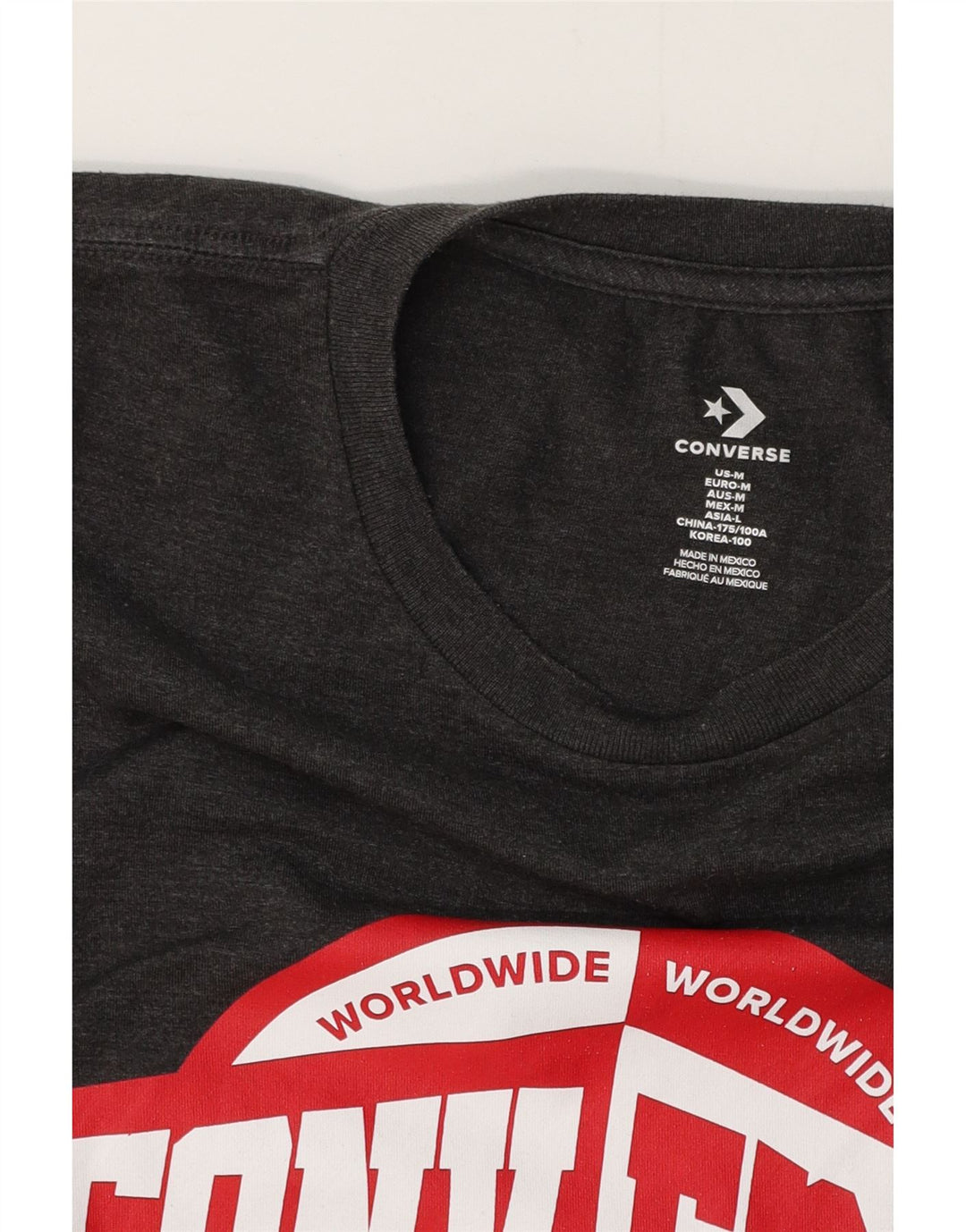 Мужская футболка с рисунком CONVERSE, средний серый