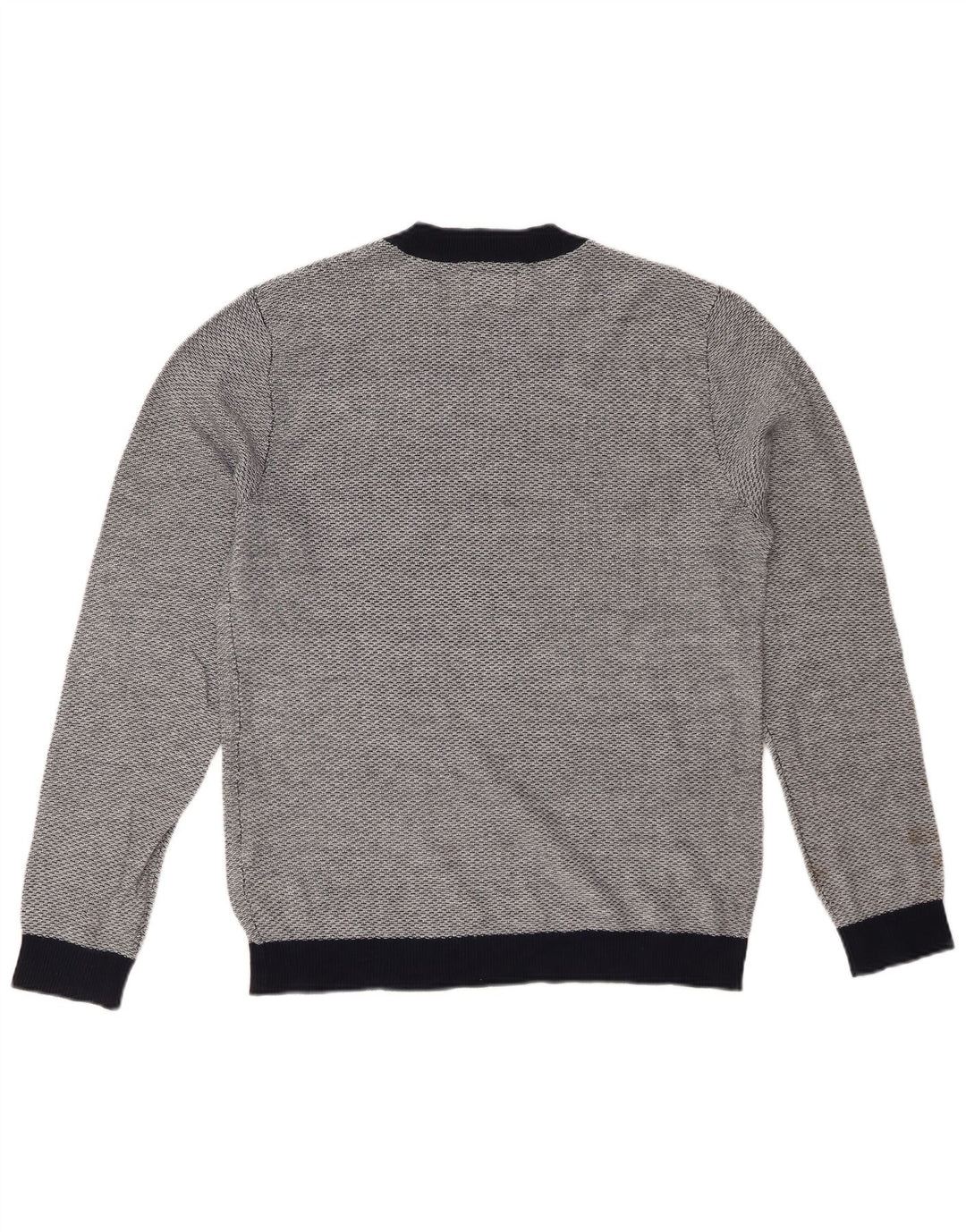 JACK & JONES Mens Crew Neck Jumper Sweater Large Grey Acrylic