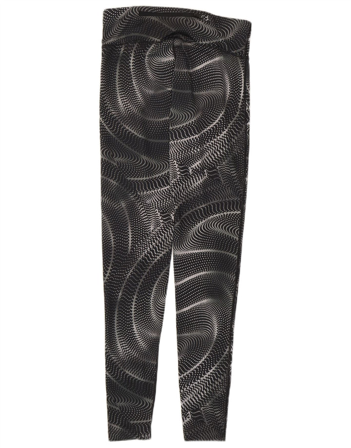 Женские леггинсы Nike Dri Fit UK 6 XS, черные полиэстер с геометрическим рисунком