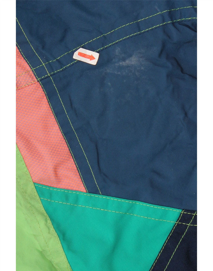 Мужская лыжная куртка Colmar с капюшоном IT 52, большая зеленая с цветными блоками