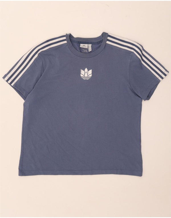 Женская футболка Adidas Top UK 12, средний синий хлопок