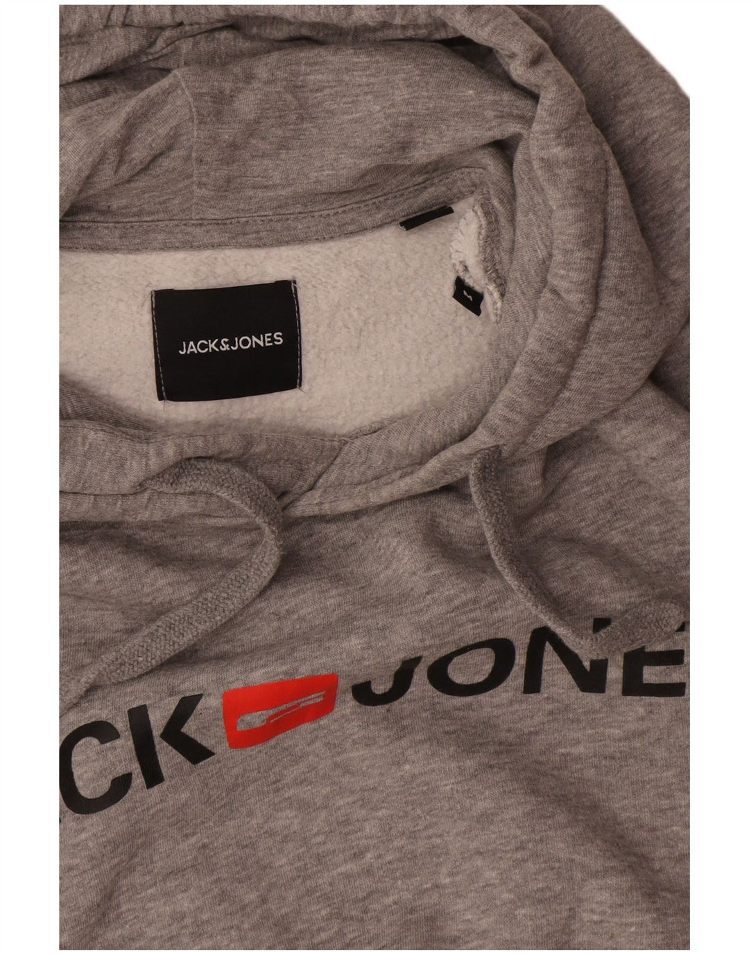 Мужской джемпер с капюшоном Jack & Jones с рисунком, средний серый в крапинку