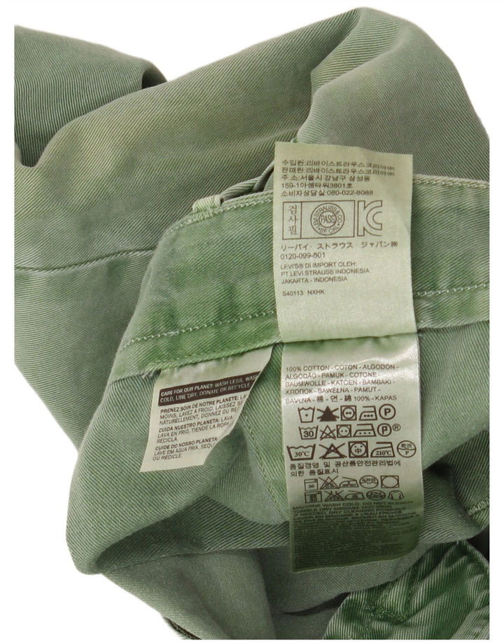 Мужские шорты чинос Levi's W32, хлопок среднего зеленого цвета