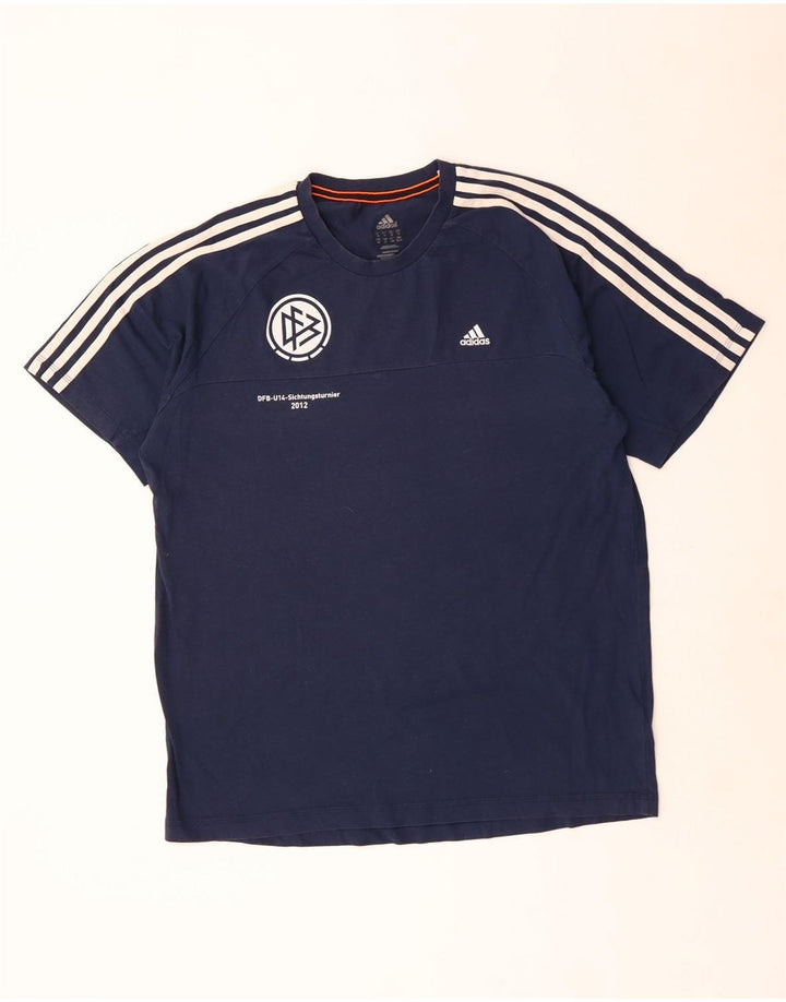 Мужская футболка Adidas Climalite с рисунком Top XL Темно-синий полиэстер