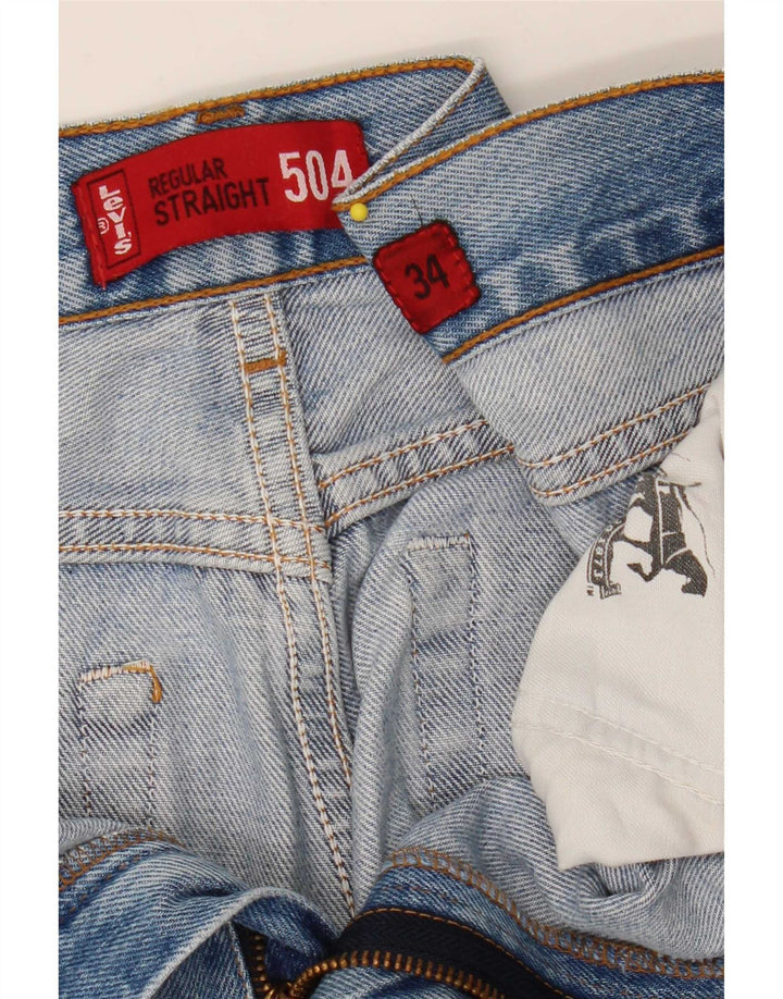 Мужские прямые джинсы Levi's 504 Regular W34 L33 синие