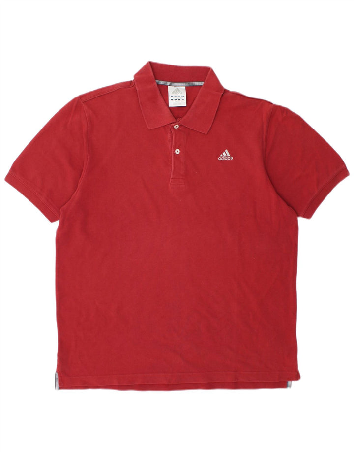 Мужская рубашка-поло ADIDAS, большая красная, хлопок