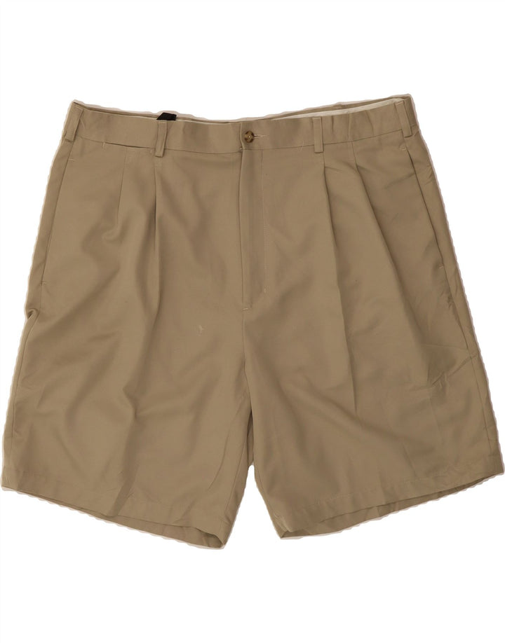 VINTAGE Mens Pegged Chino Shorts W42 2XL Beige Polyester Vintage Vintage and Second-Hand Vintage from Messina Hembry 