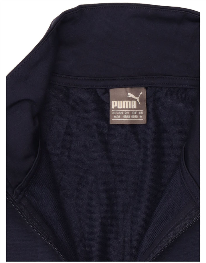 Мужской спортивный костюм Puma, верхняя куртка, средний темно-синий, полиэстер с цветными блоками
