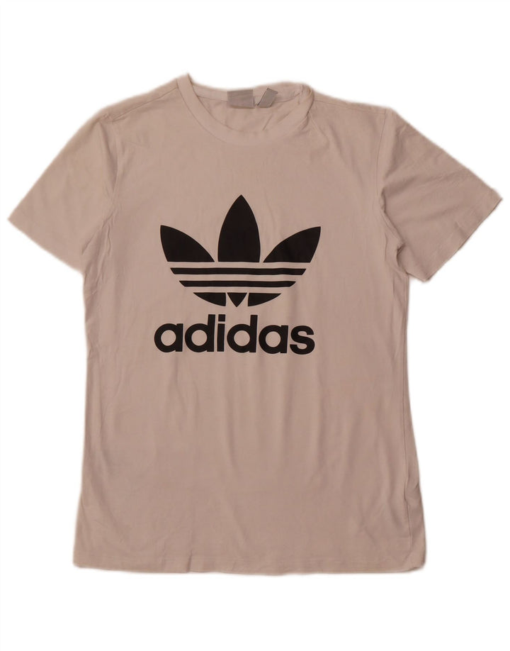 Женская футболка с рисунком ADIDAS Top UK 10, маленькая, белый хлопок