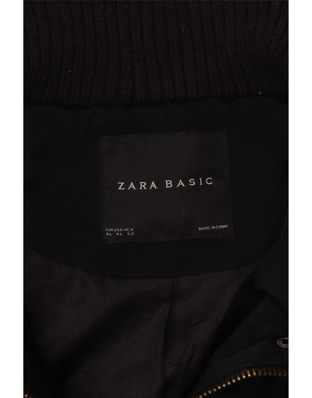 Женская стеганая куртка Zara UK 18 XL, черная