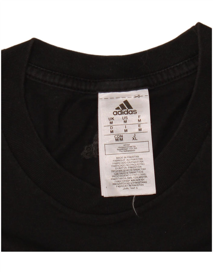 Мужская футболка с рисунком Adidas Top Medium Black Cotton
