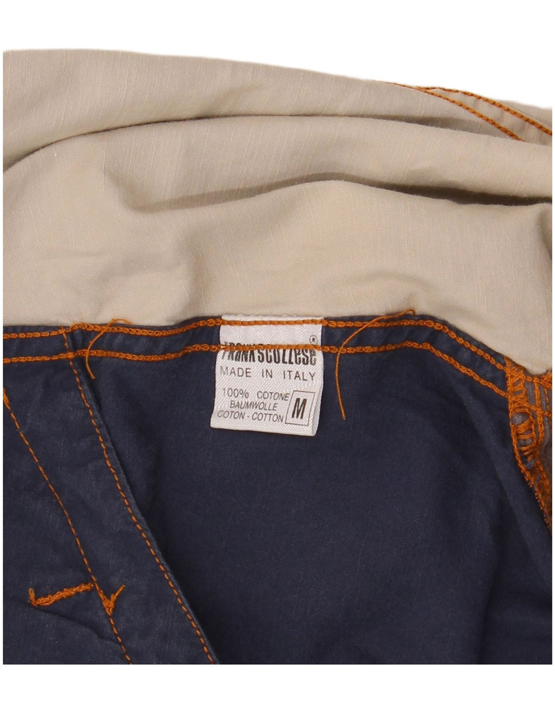 Frank Scozzese Мужская джинсовая куртка оверсайз UK 38 Medium Navy Blue