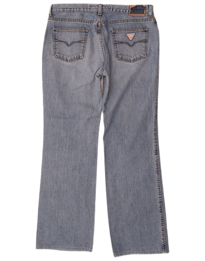 Мужские потертые прямые джинсы Guess W34 L31 синие