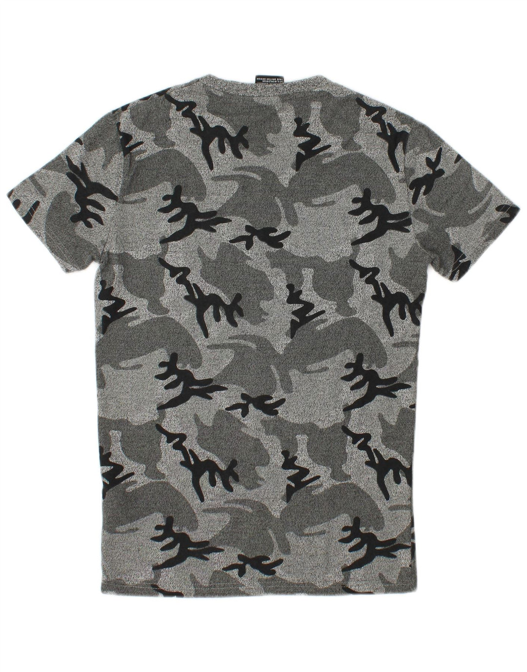 SUPERDRY Мужская футболка с рисунком Top XS Серый камуфляжный хлопок