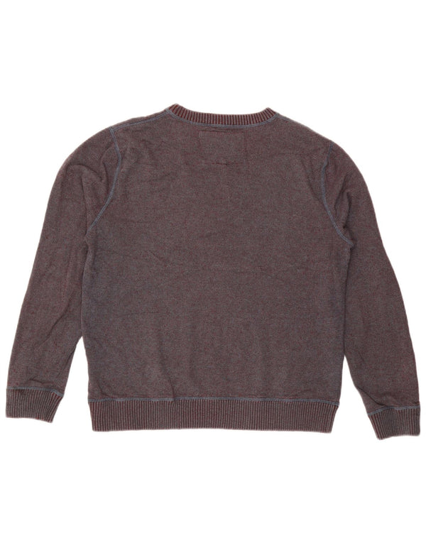 Quiksilver Mens Sweatshirt Jumper Medium Burgundy Cotton
