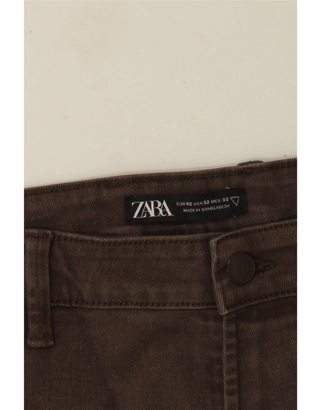 Мужские прямые джинсы Zara EU 42, большие W32 L27, коричневые